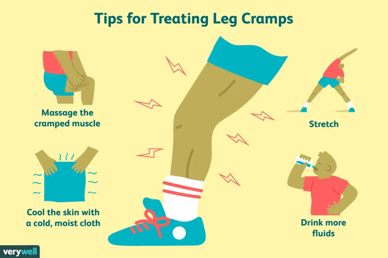 Conseils pour soulager les crampes nocturnes : massage, étirement, froid et hydratation.